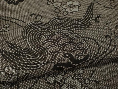 平和屋着物●本場大島紬　9マルキ　鶴　蓑亀　松竹梅　正絹　逸品　CABF3417ut