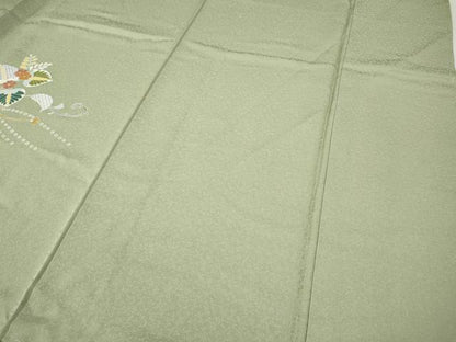 平和屋着物●訪問着　片輪車花文　金彩　正絹　逸品　未使用　CABF3420ut