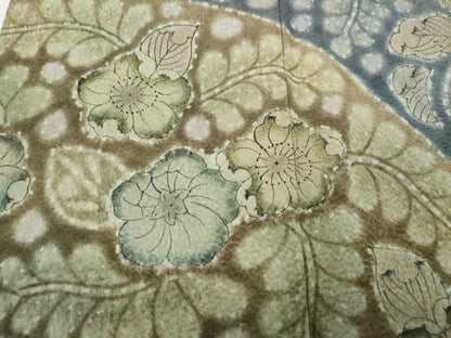 平和屋着物●樋熊哲也　訪問着　辻が花　絞り　手描き　ロング丈　正絹　逸品　CABF3421ut