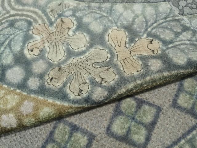 平和屋着物●樋熊哲也　訪問着　辻が花　絞り　手描き　ロング丈　正絹　逸品　CABF3421ut