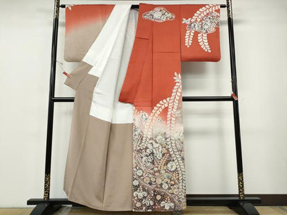 平和屋着物●訪問着　作家物　辻が花　絞り　暈し染め　正絹　逸品　CABF3422ut