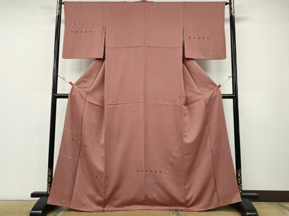 平和屋着物●森英恵・HANAE MORI　訪問着　刺繍　吉祥文　金彩　正絹　逸品　CABF3423ut