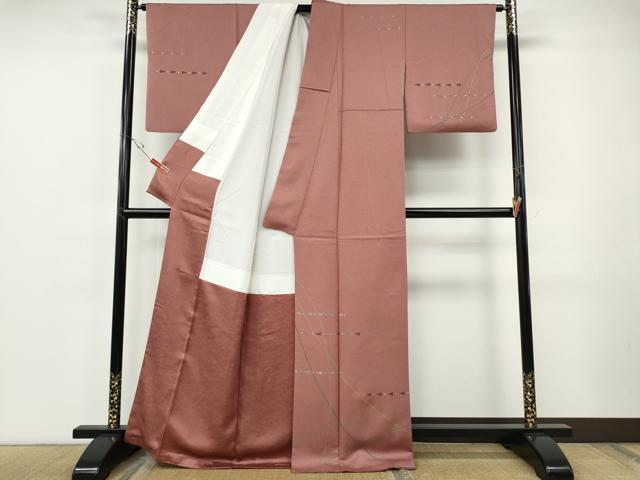 平和屋着物●森英恵・HANAE MORI　訪問着　刺繍　吉祥文　金彩　正絹　逸品　CABF3423ut