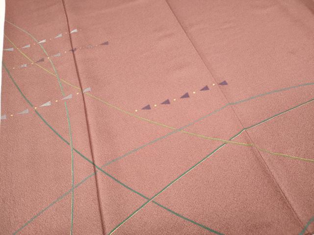平和屋着物●森英恵・HANAE MORI　訪問着　刺繍　吉祥文　金彩　正絹　逸品　CABF3423ut