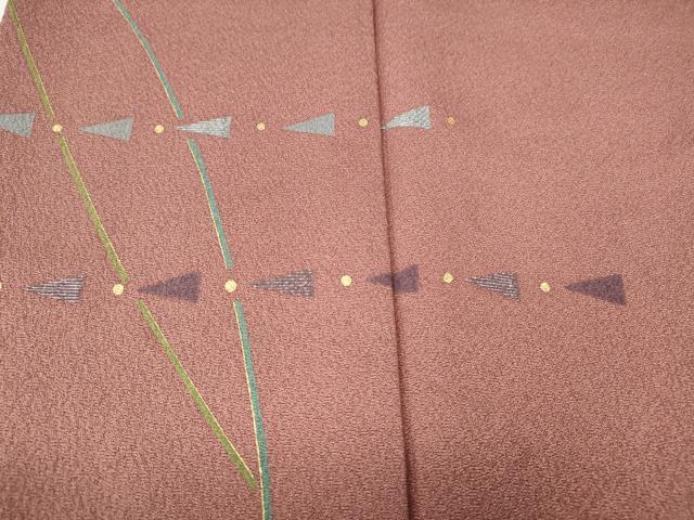 平和屋着物●森英恵・HANAE MORI　訪問着　刺繍　吉祥文　金彩　正絹　逸品　CABF3423ut