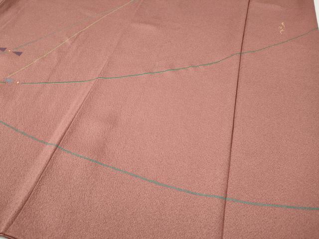 平和屋着物●森英恵・HANAE MORI　訪問着　刺繍　吉祥文　金彩　正絹　逸品　CABF3423ut