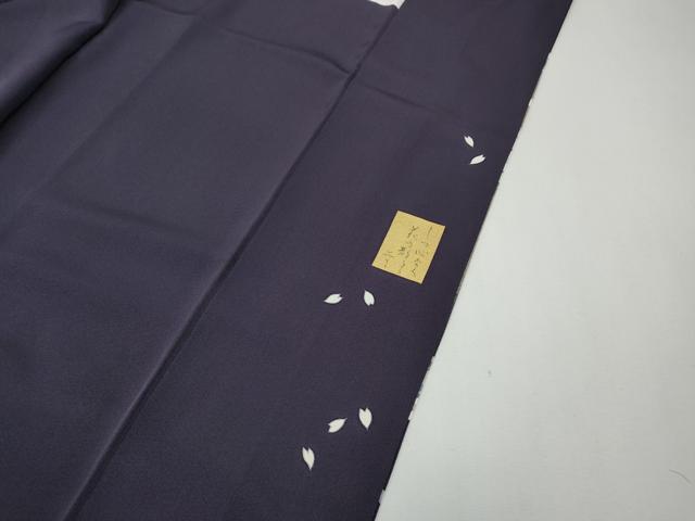 平和屋着物●訪問着　作家物　駒刺繍　枝桜文　金彩　ロング丈　正絹　逸品　CABF3428ut