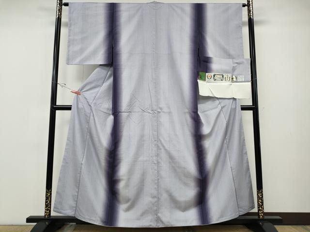 平和屋着物●結城紬　縞　まるやま扱い　証紙付き　正絹　逸品　CABF3429ut