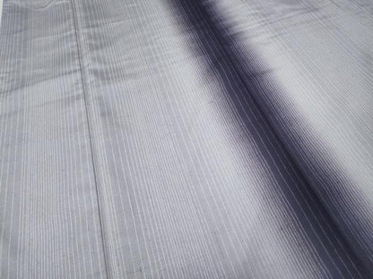 平和屋着物●結城紬　縞　まるやま扱い　証紙付き　正絹　逸品　CABF3429ut