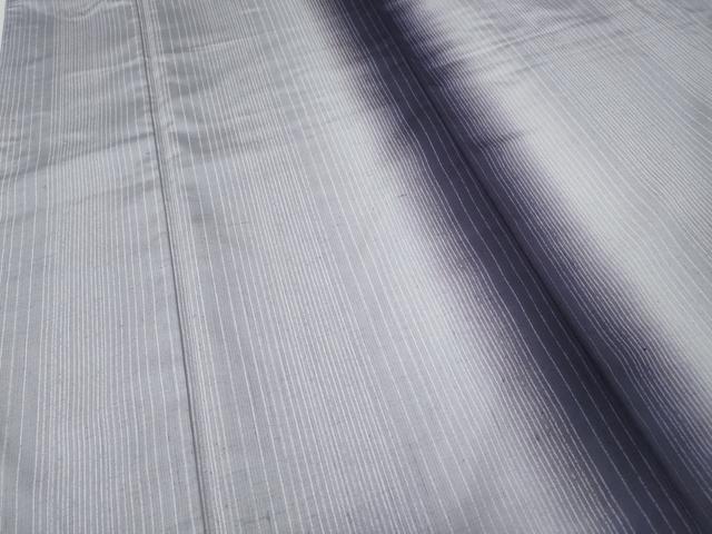平和屋着物●結城紬　縞　まるやま扱い　証紙付き　正絹　逸品　CABF3429ut