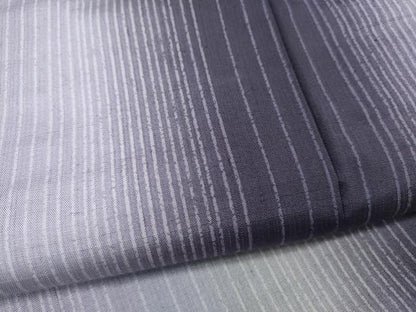 平和屋着物●結城紬　縞　まるやま扱い　証紙付き　正絹　逸品　CABF3429ut