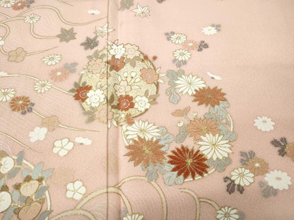 平和屋着物●訪問着　立波花丸文　暈し染め　金彩　正絹　逸品　CABF3431ut