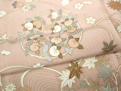 平和屋着物●訪問着　立波花丸文　暈し染め　金彩　正絹　逸品　CABF3431ut