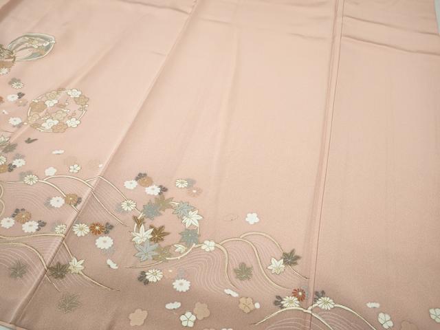 平和屋着物●訪問着　立波花丸文　暈し染め　金彩　正絹　逸品　CABF3431ut