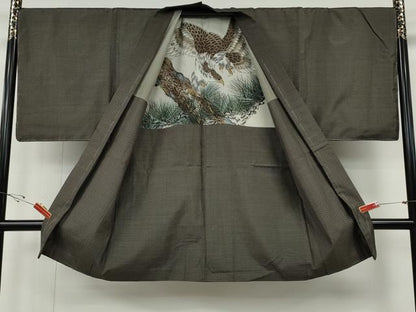 平和屋着物●男性　本場大島紬　アンサンブル　吉祥文　正絹　逸品　未使用　CABF3436ut