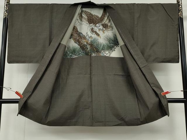 平和屋着物●男性　本場大島紬　アンサンブル　吉祥文　正絹　逸品　未使用　CABF3436ut
