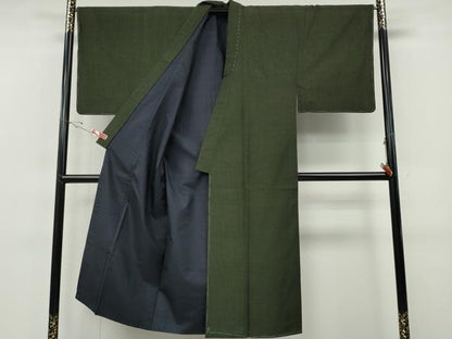 平和屋着物●男性　紬　アンサンブル　霞文　正絹　逸品　未使用　CABF3438ut