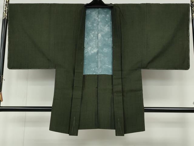 平和屋着物●男性　紬　アンサンブル　霞文　正絹　逸品　未使用　CABF3438ut