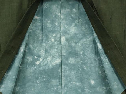平和屋着物●男性　紬　アンサンブル　霞文　正絹　逸品　未使用　CABF3438ut
