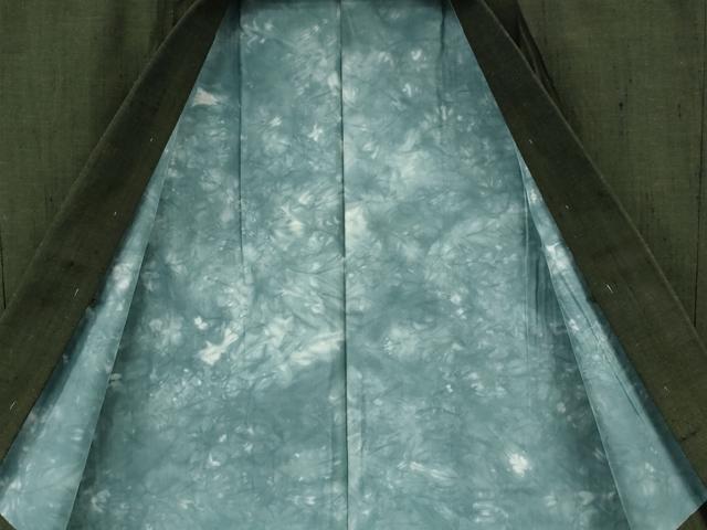 平和屋着物●男性　紬　アンサンブル　霞文　正絹　逸品　未使用　CABF3438ut