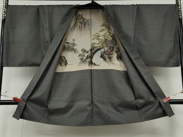 平和屋着物●男性　本場大島紬　アンサンブル　長襦袢セット　100亀甲　総詰め　キングサイズ　正絹　逸品　未使用　CABF3439ut