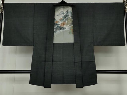 平和屋着物●男性　本場大島紬　アンサンブル　長襦袢セット　吉祥文　正絹　逸品　CABF3440ut