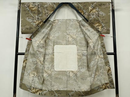 平和屋着物●男性　本場大島紬　アンサンブル　長襦袢セット　吉祥文　正絹　逸品　CABF3440ut
