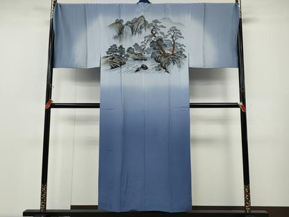 平和屋着物●男性　本場大島紬　アンサンブル　長襦袢セット　100亀甲　総詰め　山口敏光作　証紙付き　キングサイズ　逸品　CABF3441ut