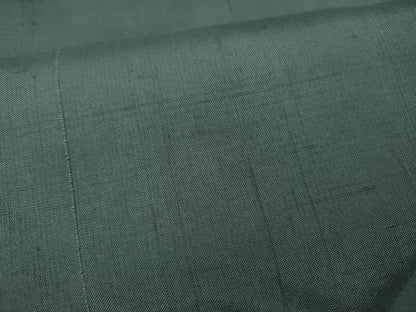 平和屋着物●男性　紬　羽織セット　着物：錆鉄御納戸色　羽織：煤竹色　正絹　逸品　CABF3443ut