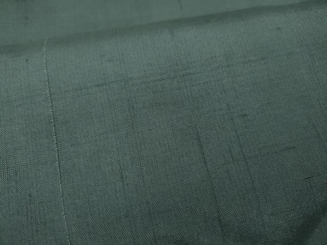 平和屋着物●男性　紬　羽織セット　着物：錆鉄御納戸色　羽織：煤竹色　正絹　逸品　CABF3443ut