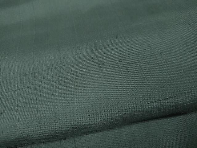 平和屋着物●男性　紬　羽織セット　着物：錆鉄御納戸色　羽織：煤竹色　正絹　逸品　CABF3443ut