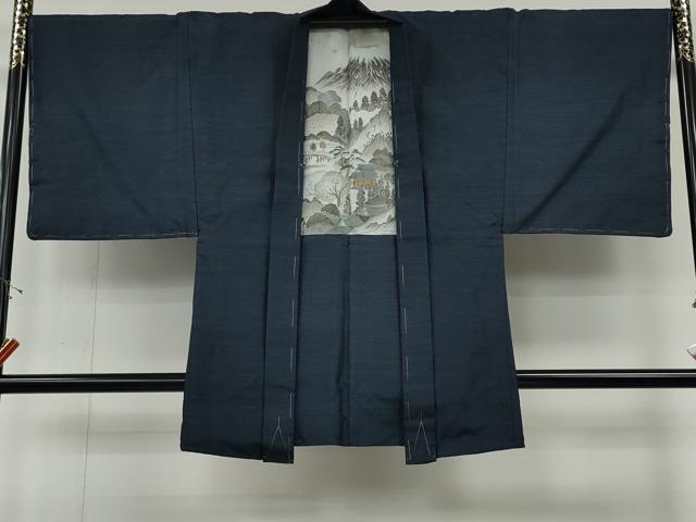 平和屋着物●男性　本場大島紬　アンサンブル　吉祥文　反端付き　正絹　逸品　CABF3446ut