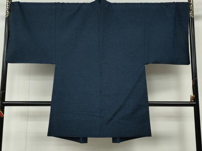 平和屋着物●男性　紬　髭紬　羽織セット　霞文　正絹　逸品　CABF3448ut