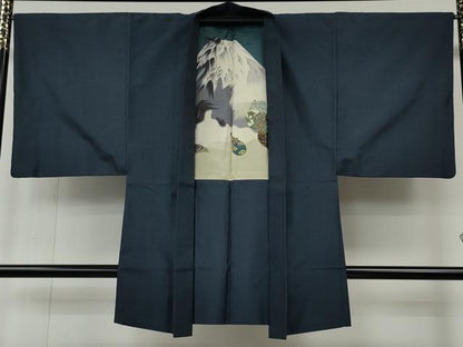 平和屋着物●男性　本場大島紬　アンサンブル　80亀甲　総詰め　正絹　逸品　CABF3449ut