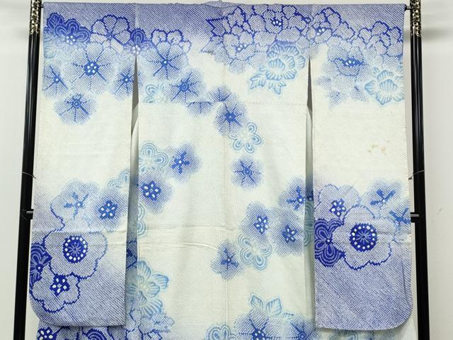 平和屋着物●豪華振袖　総絞り　舞花文　暈し染め　正絹　逸品　CABF3450ut
