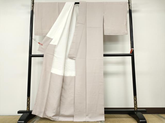 平和屋着物●本加賀友禅作家　矢田博監修　色無地　素色　正絹　逸品　CABF3451ut