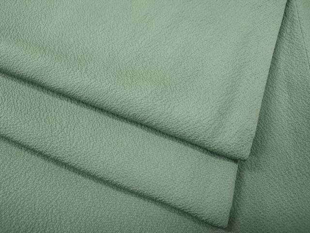 平和屋着物●上質な色無地　霞地紋　錆青磁色　大丸扱い　正絹　逸品　CABF3454ut