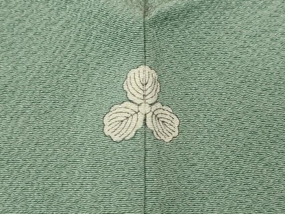 平和屋着物●上質な色無地　霞地紋　錆青磁色　大丸扱い　正絹　逸品　CABF3454ut
