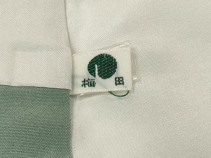 平和屋着物●上質な色無地　霞地紋　錆青磁色　大丸扱い　正絹　逸品　CABF3454ut