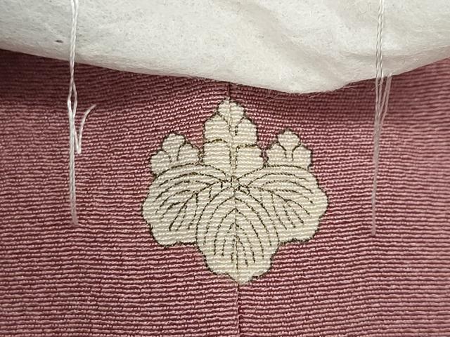 平和屋着物●上質な色無地　石竹色　ロング丈　正絹　逸品　CABF3458ut