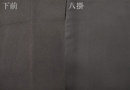 平和屋着物●上質な色無地　紫鼠色　鬼しぼ縮緬　正絹　逸品　CABF3460ut