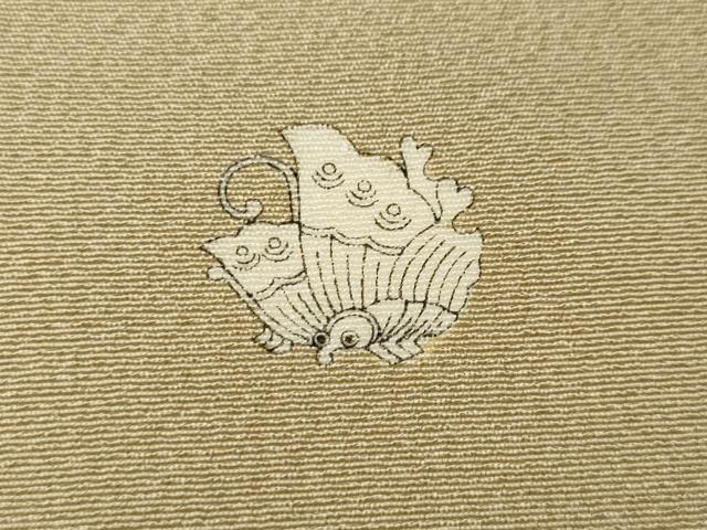 平和屋着物●豪華色留袖　駒刺繍　貝桶宝尽くし鶴花文　金彩　正絹　逸品　CABF3462ut