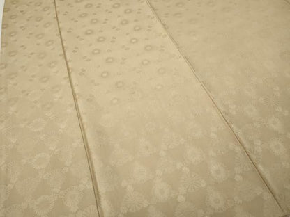 平和屋着物●上質な色無地　菱花地紋　薄香色　正絹　逸品　CABF3463ut