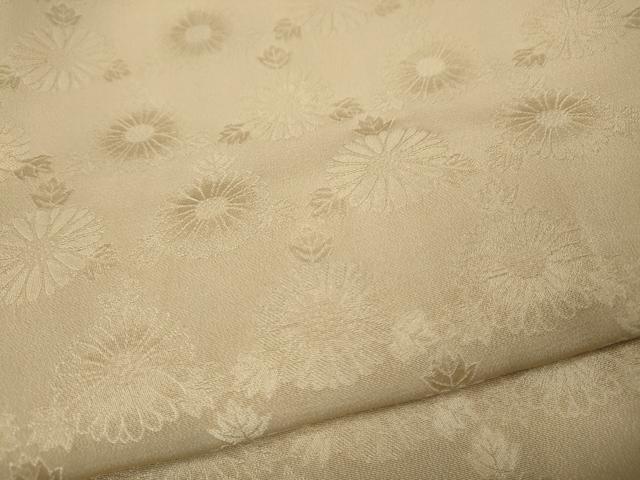平和屋着物●上質な色無地　菱花地紋　薄香色　正絹　逸品　CABF3463ut