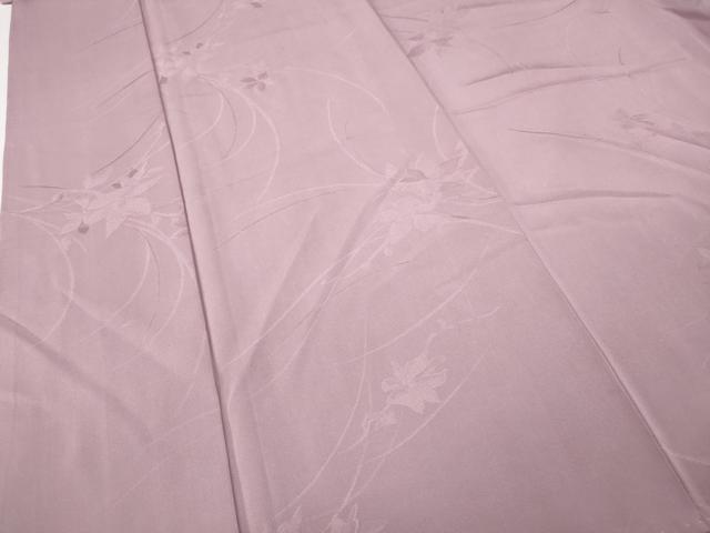平和屋着物●上質な色無地　草花地紋　撫子色　正絹　逸品　CABF3464ut