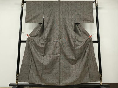 平和屋着物●本場大島紬　9マルキ　吉祥文　正絹　逸品　CABF3465ut