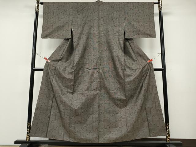 平和屋着物●本場大島紬　9マルキ　吉祥文　正絹　逸品　CABF3465ut