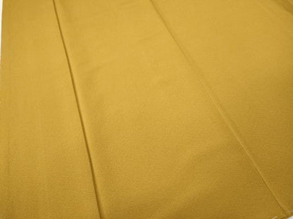 平和屋着物●上質な色無地　黄朽葉色　正絹　逸品　未使用　CABF3467ut