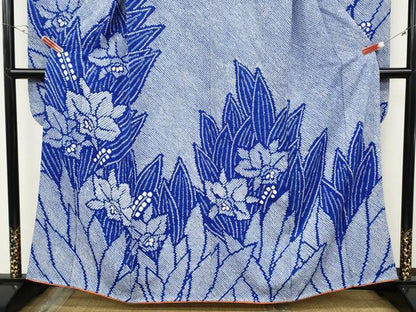 平和屋着物●豪華振袖　総絞り　草花文　正絹　逸品　CABF3468ut