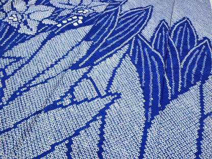 平和屋着物●豪華振袖　総絞り　草花文　正絹　逸品　CABF3468ut